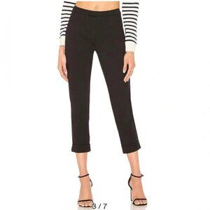 Joie Shwanta Slim Cropped Caviar Black Cuffed Hem Pants. Size 4